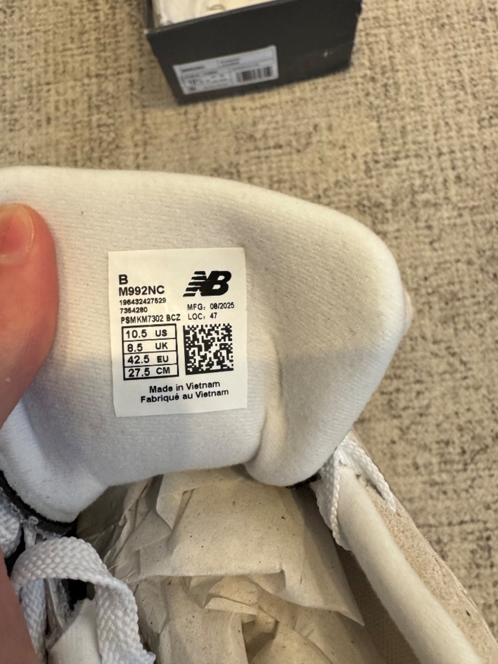 Women's -New Balance 992 (M992NC) size 10.5 B, NWT - Picture 3 of 5